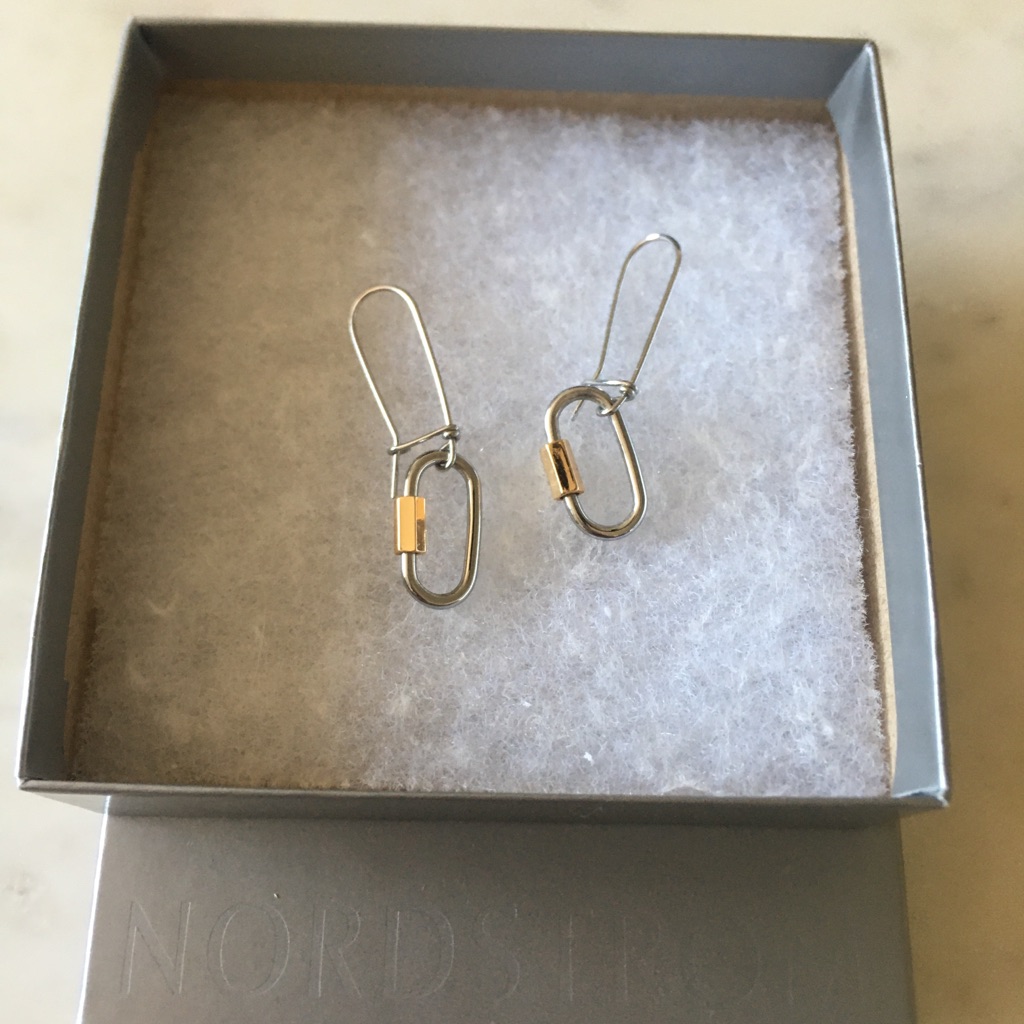 Bauble Bar SilverGold Tone Wire Earrings 25$